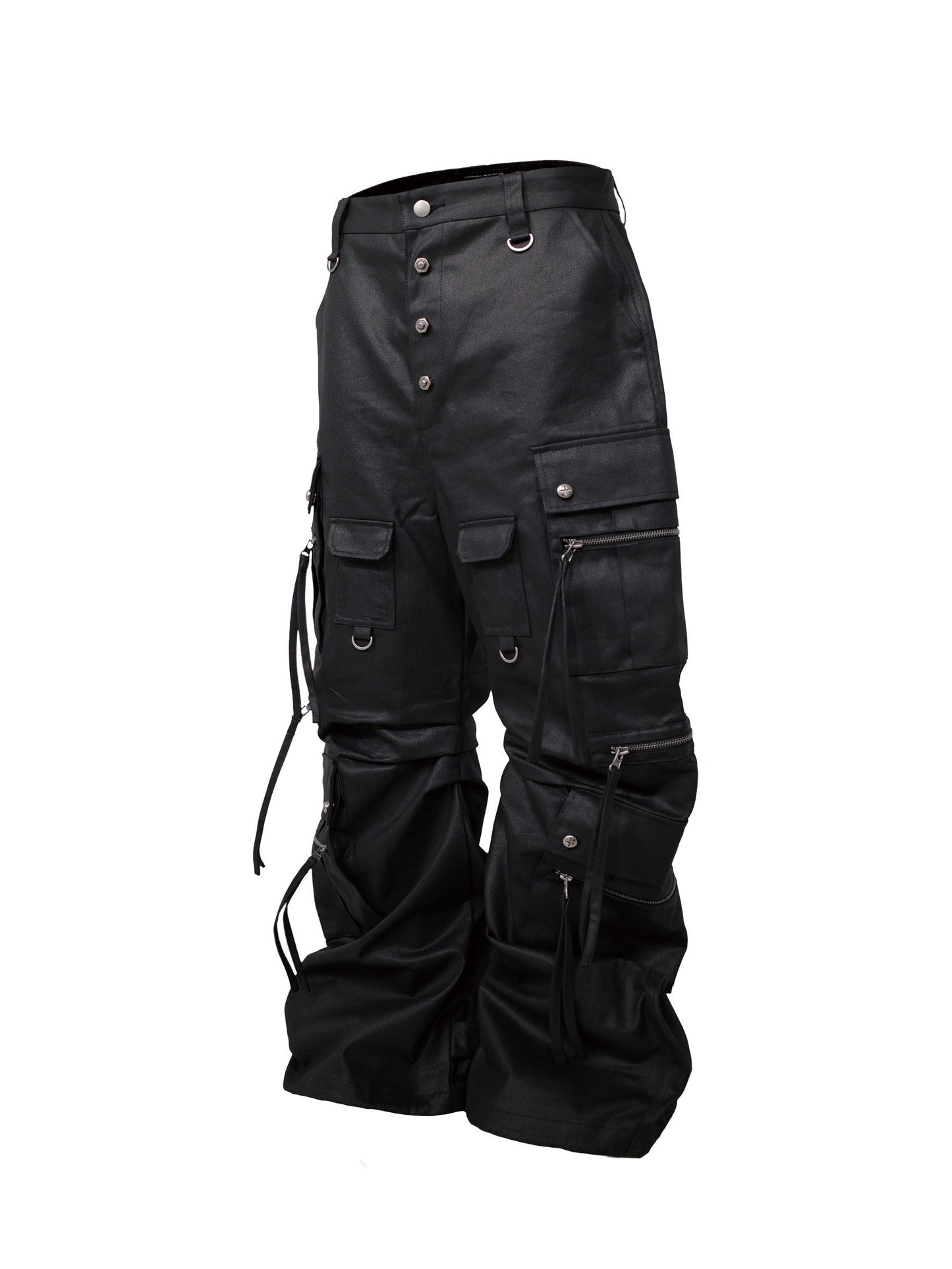 【ROSEN KREUZ】CURVE FIT LONG CARGO PANTS WAXED