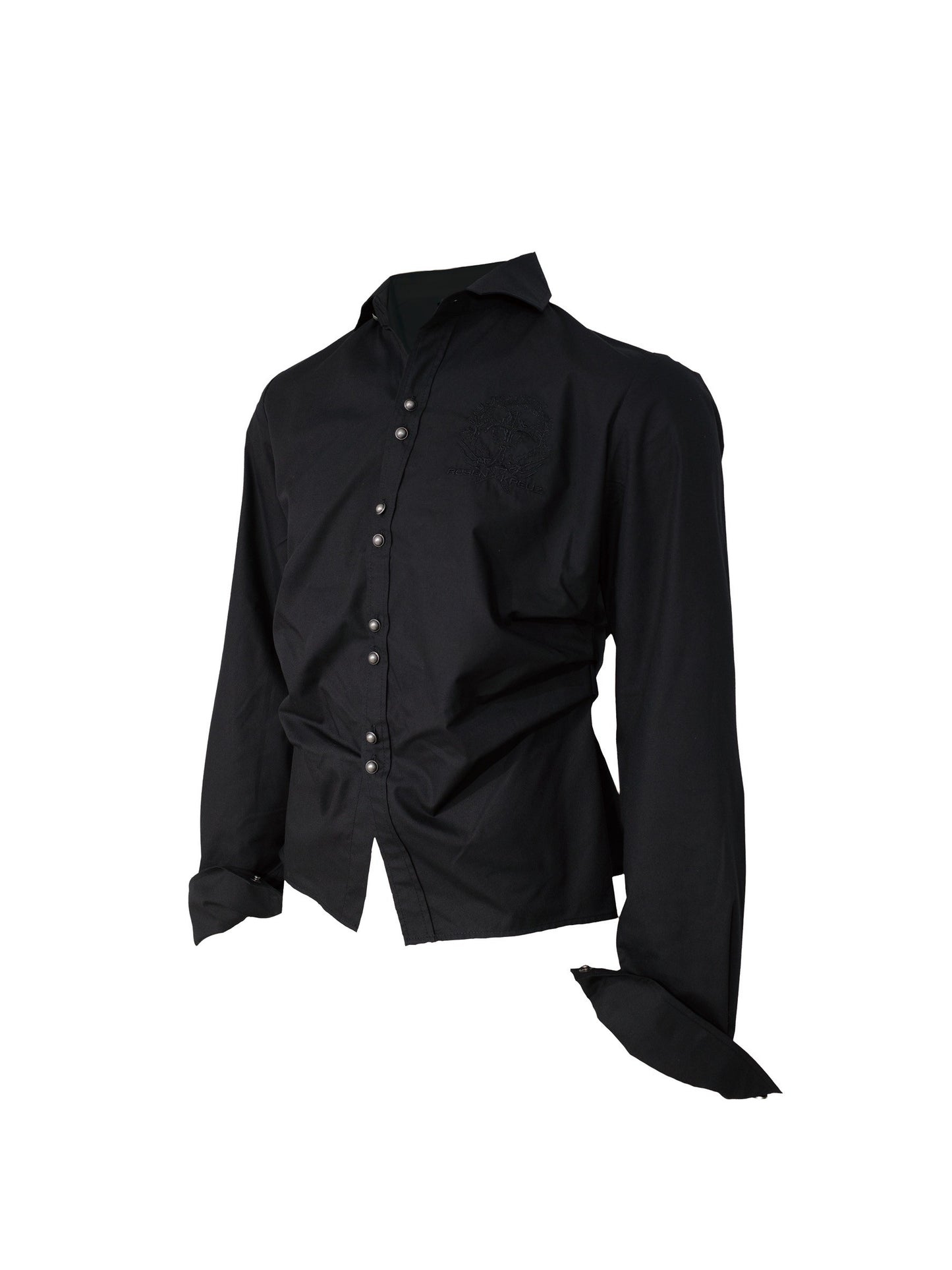 【ROSEN KREUZ】BACK CROSS CROPPED SHIRT BLACK