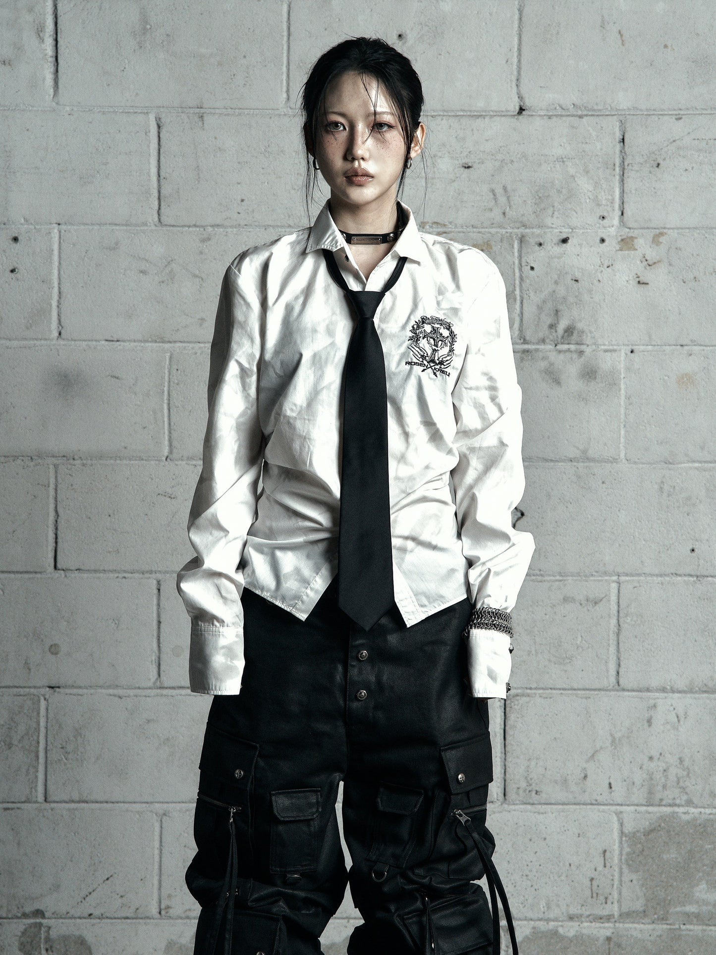 【ROSEN KREUZ】BACK CROSS CROPPED SHIRT WHITE