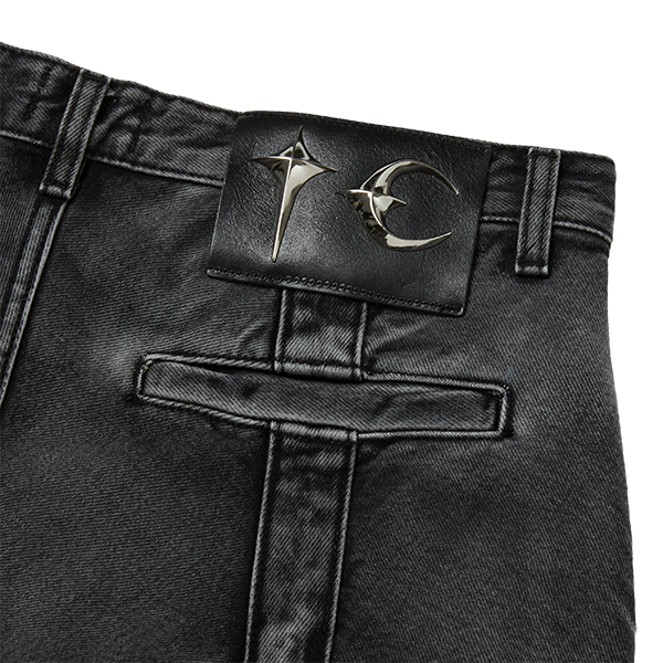 【THUG CLUB】Line GOB Denim Pants (black)