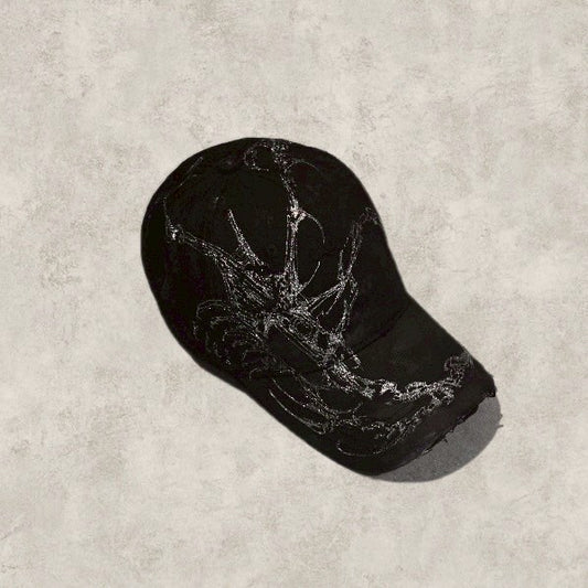 【XIVX】HANDMADE 1 OF 1 PAINTING DESTROYED CAP No.007