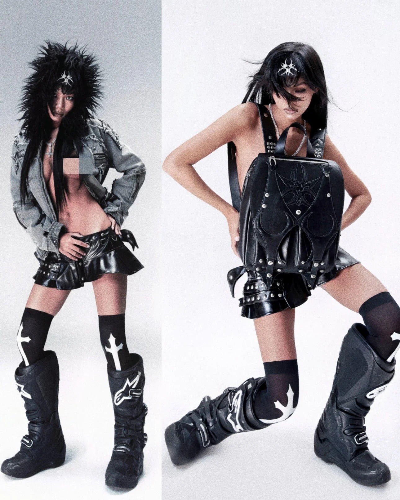 【COZY】"CHAOS DREAM" LEATHER SKIRT