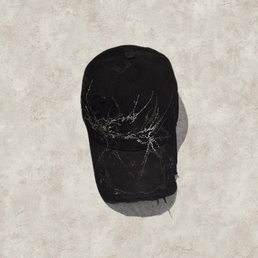 【XIVX】HANDMADE 1 OF 1 PAINTING DESTROYED CAP No.009