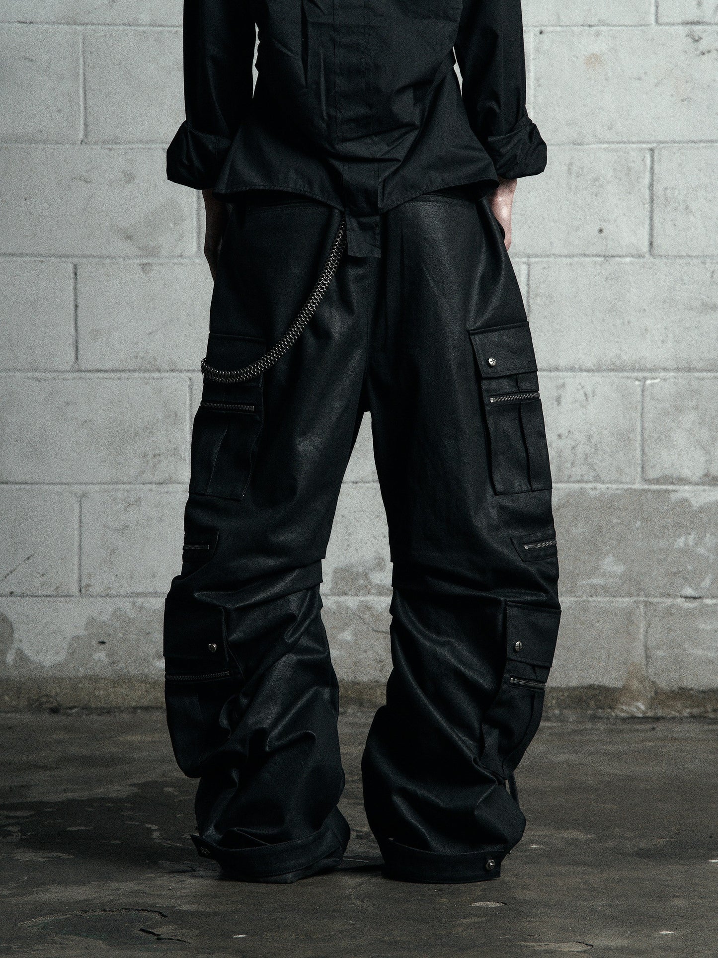 【ROSEN KREUZ】CURVE FIT LONG CARGO PANTS WAXED