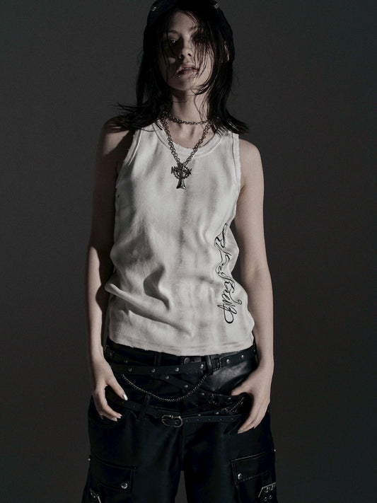 【ROSEN KREUZ】ASHES HALO TANK TOP (Dirty white)