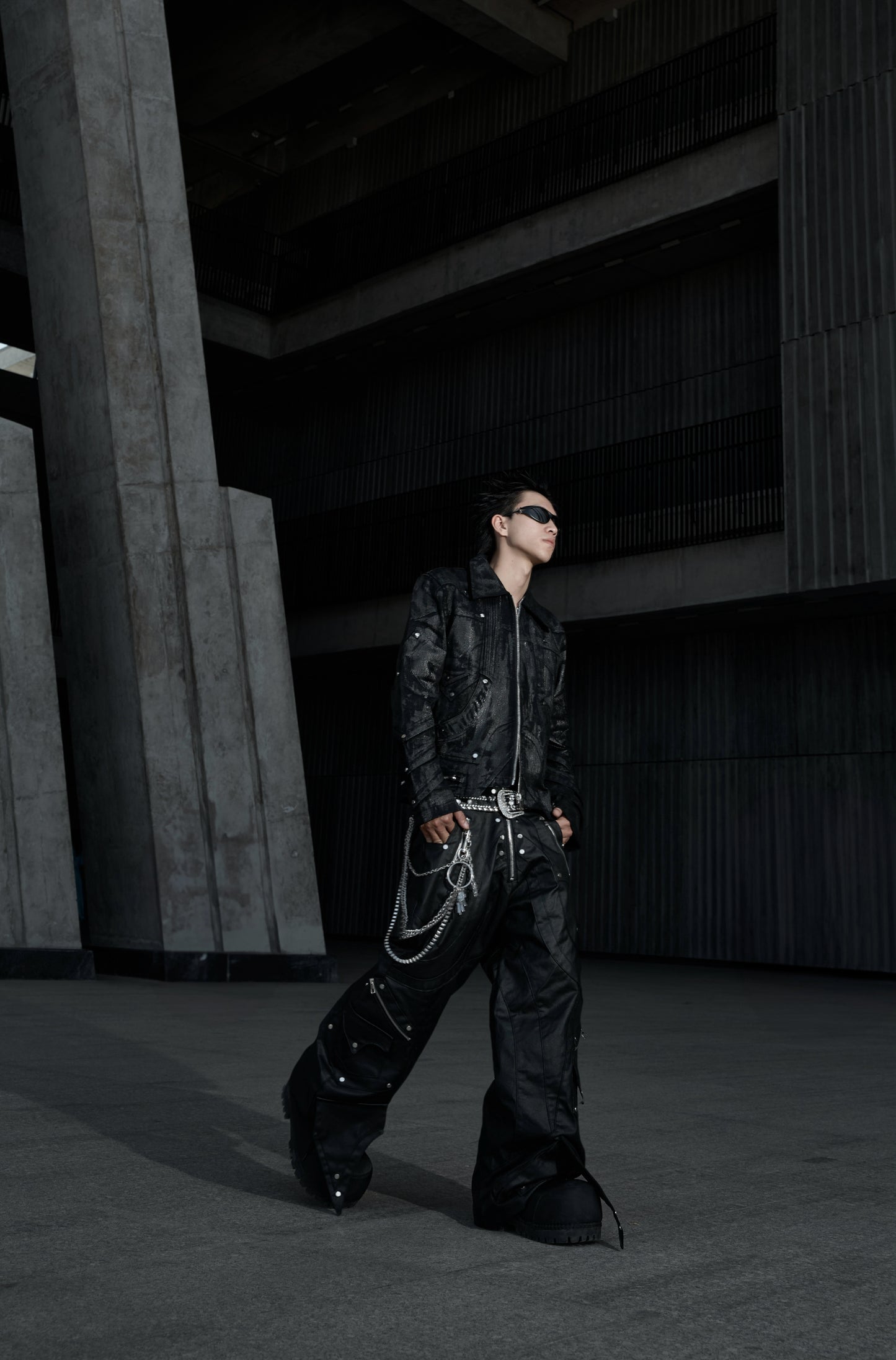 【RICH】Knight Wide Waxed Pants