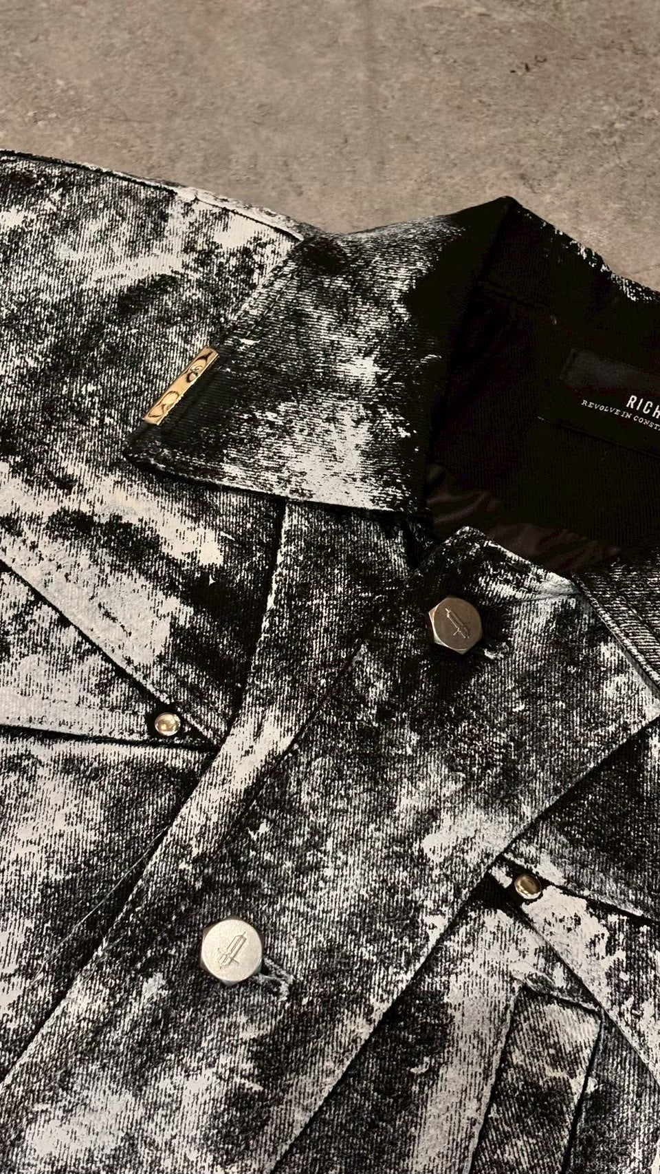【RICH】Smoke Waxed Denim Jacket