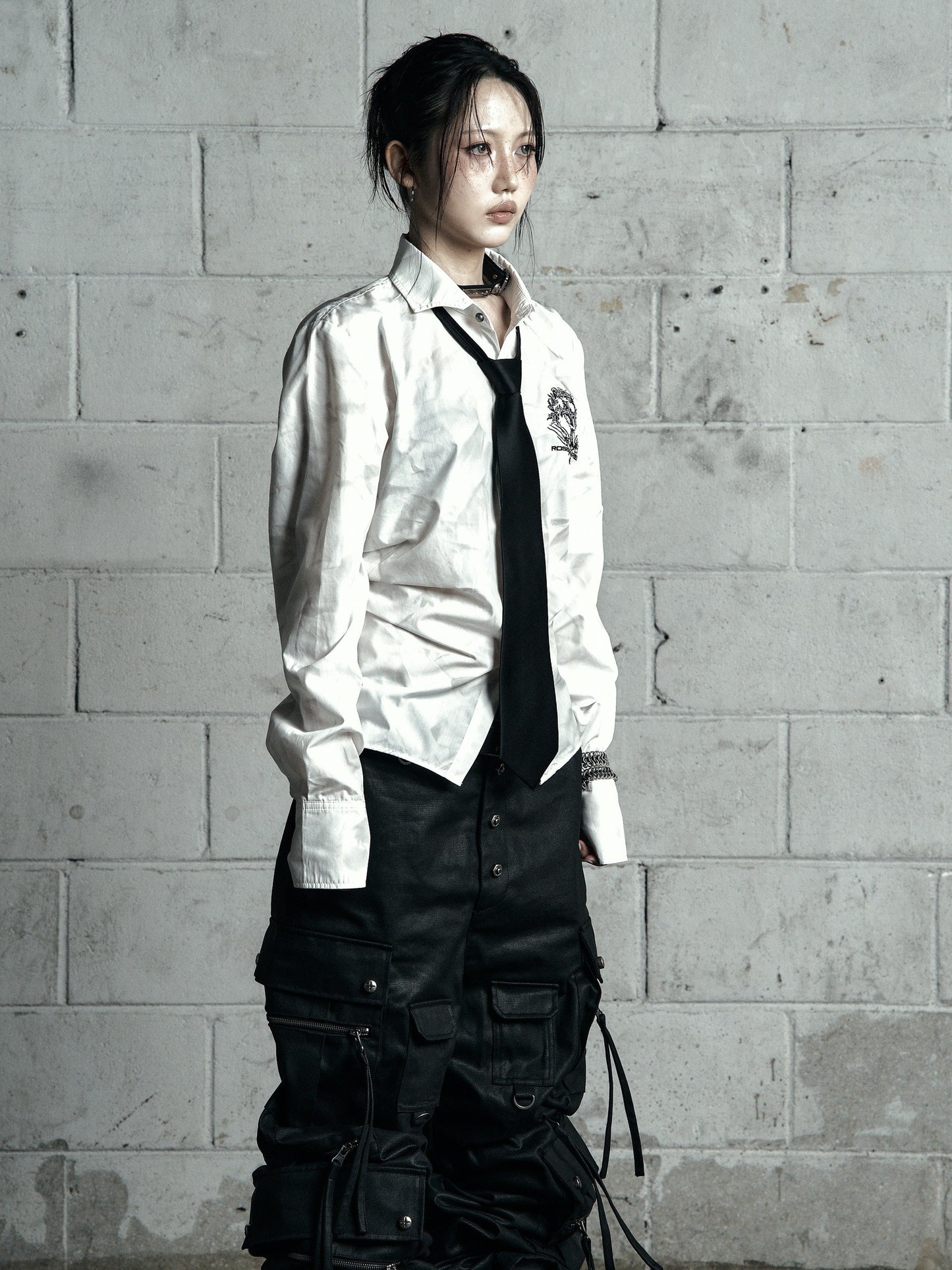 【ROSEN KREUZ】BACK CROSS CROPPED SHIRT WHITE