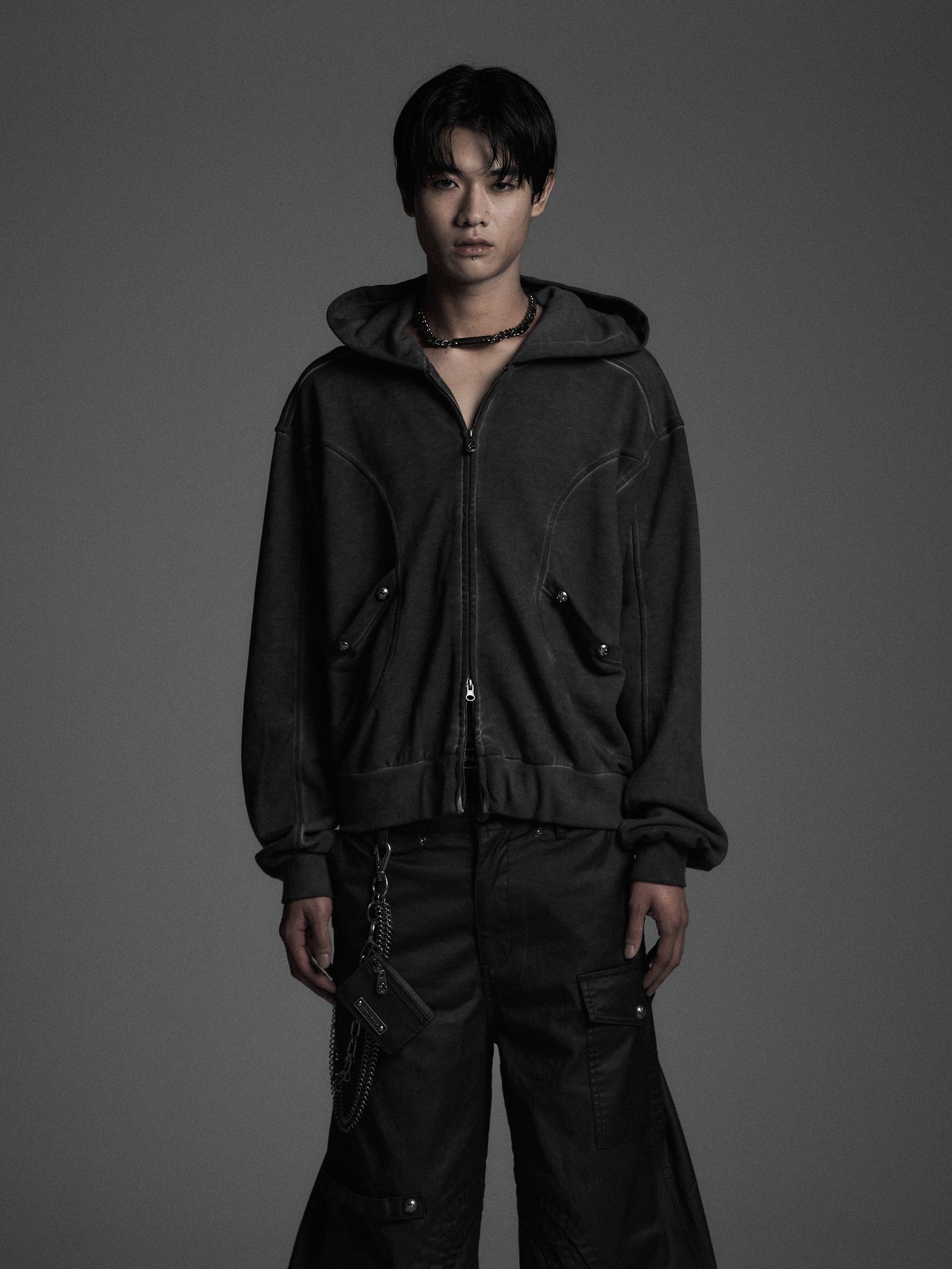 【ROSEN KREUZ】CYCLEYOKE ZIP UP HOODIE (BLACK)