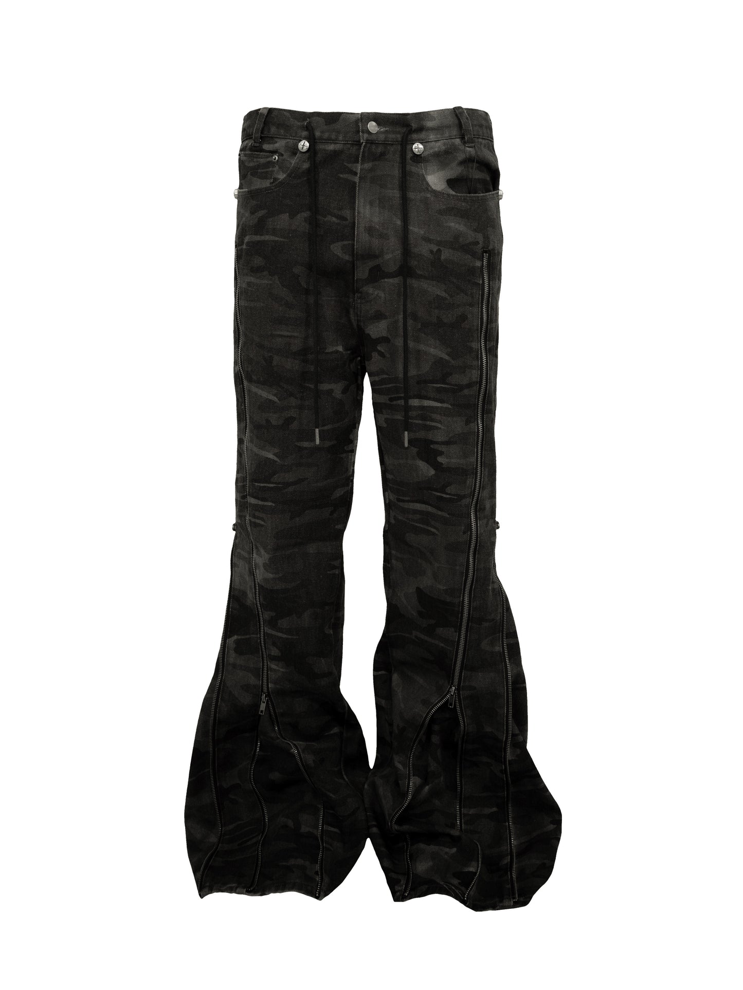 【ROSEN KREUZ】ZIP WIDE BAGGY PANTS (CAMOU)