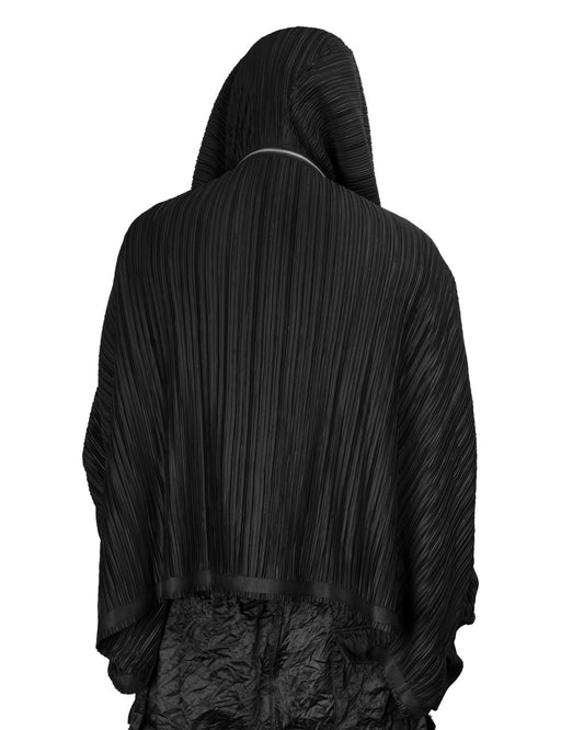 【ASPARAGUS】Pleats neck zip hoodie jacket