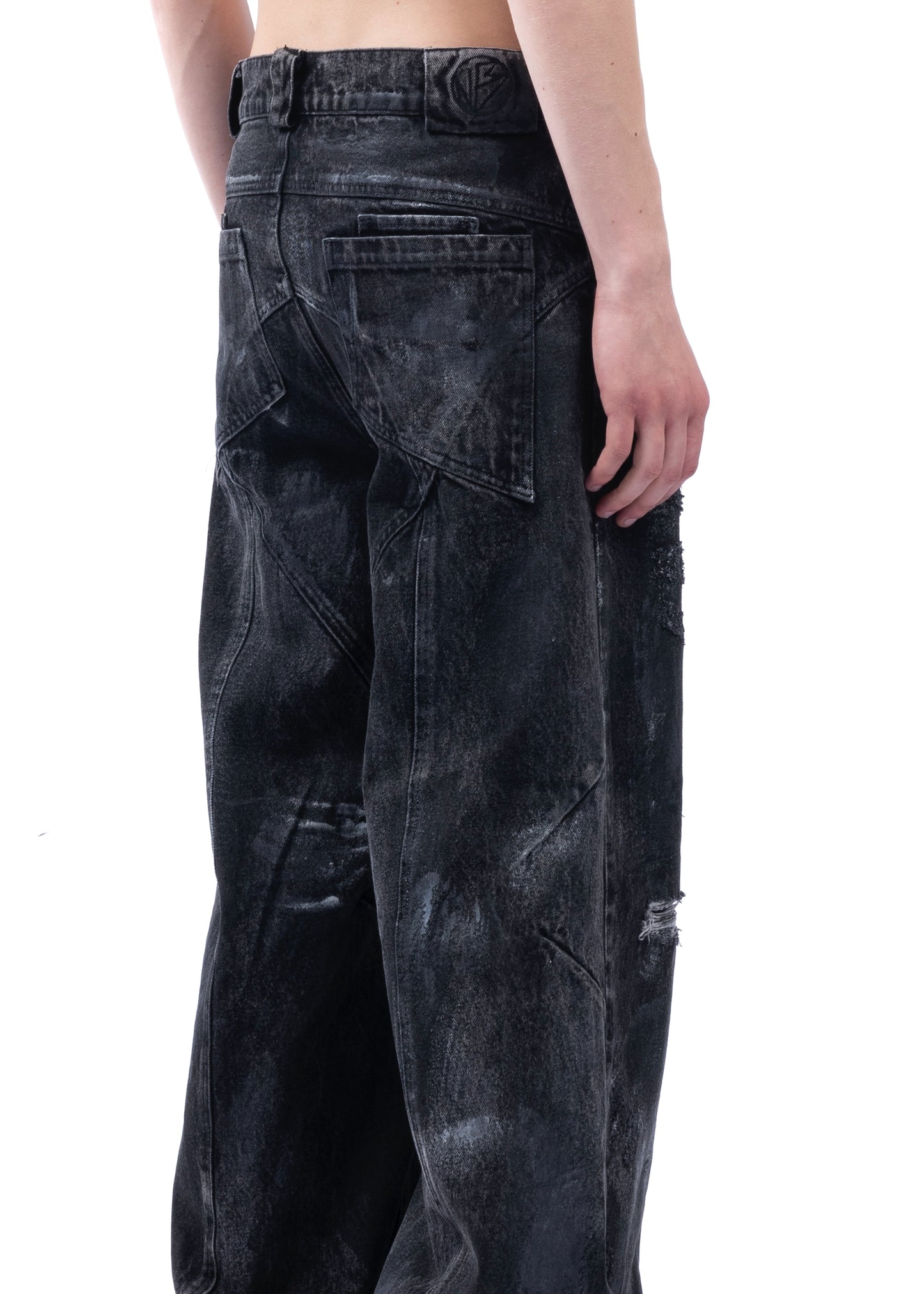 【NO FAITH STUDIO】BLACK ARTISANAL DUNE DENIM