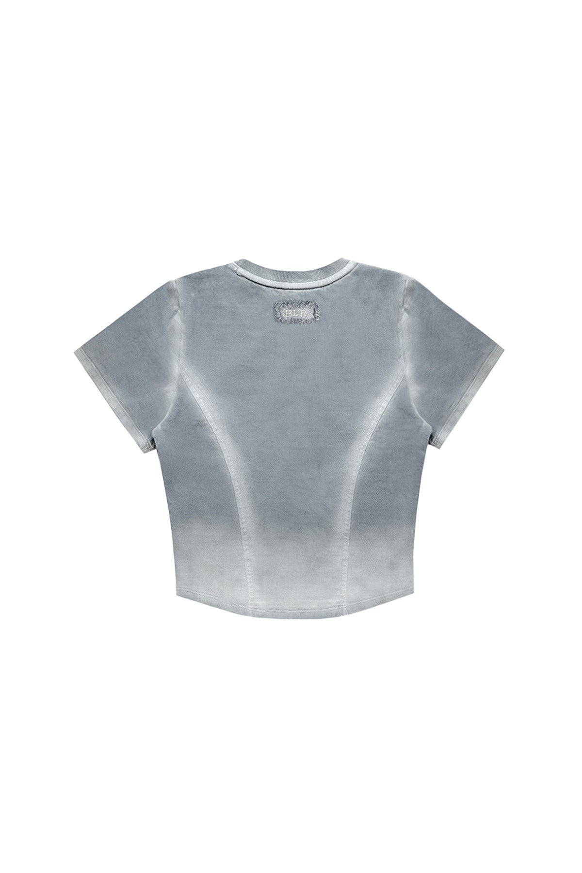 【BLR】BLEACHED TRIANGLE GRADATION WASHING T-SHIRTS GREY