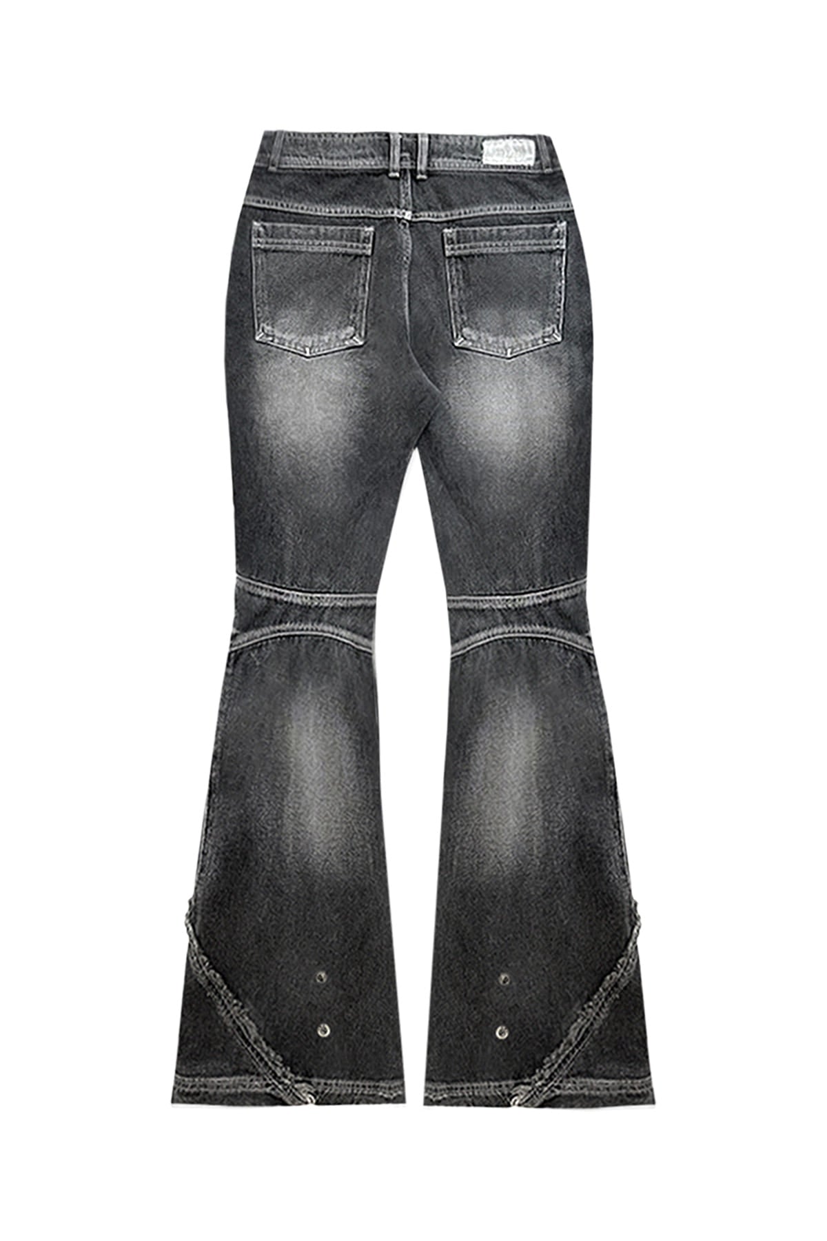 【BLR BLUER】Spiral Line Raw-cut Washing Denim Pants