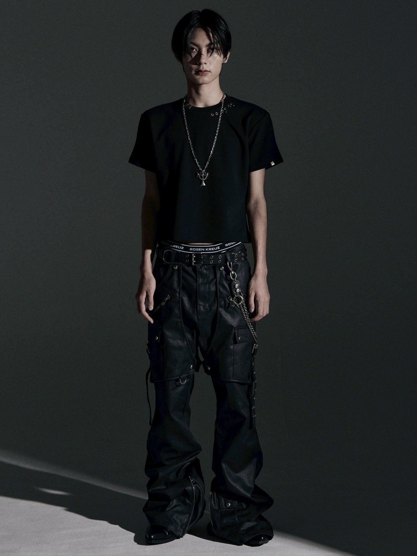 【ROSEN KREUZ】TIGHT FIT PIERCE CUSTOM TEE (Black)
