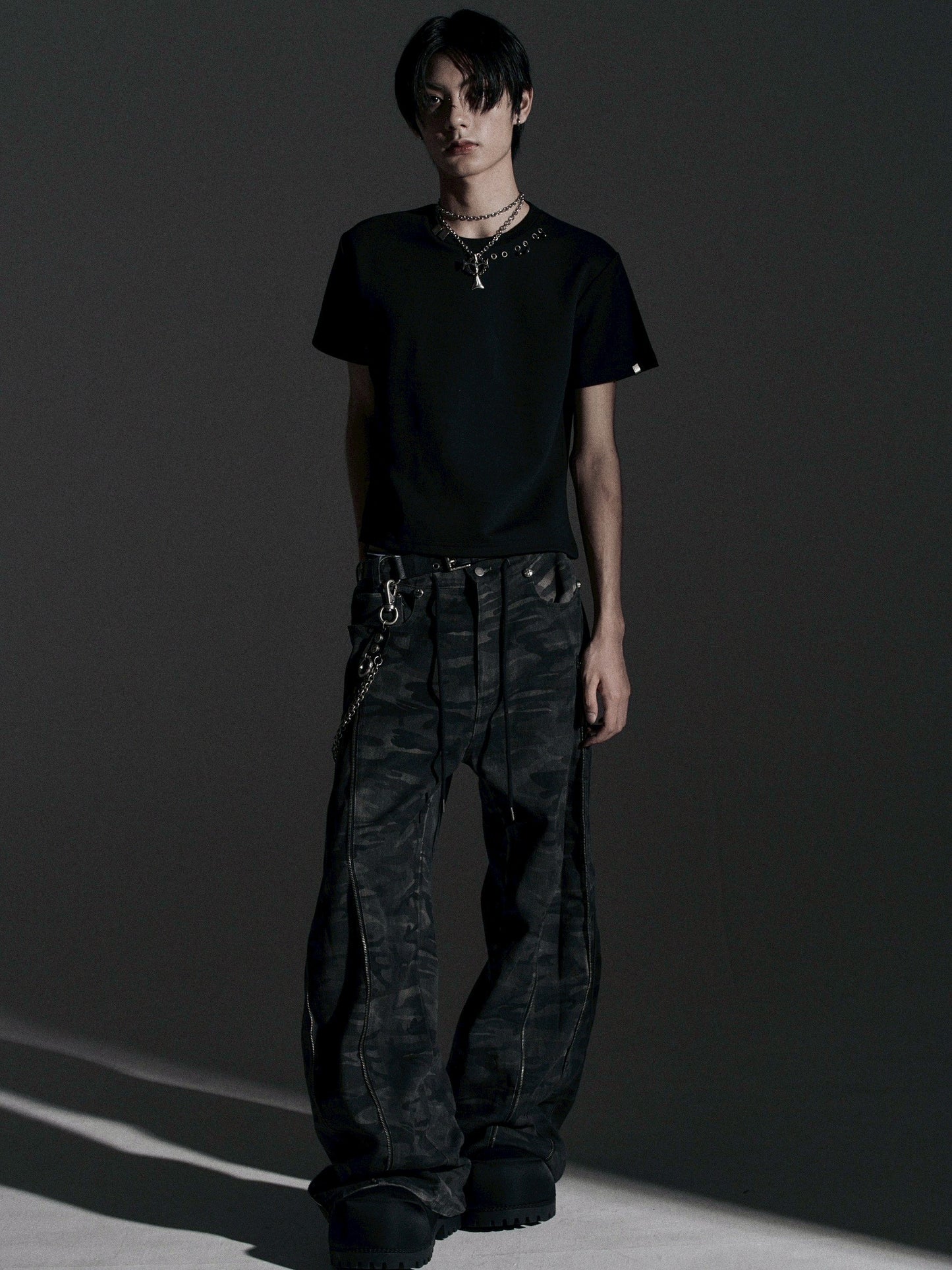 【ROSEN KREUZ】TIGHT FIT PIERCE CUSTOM TEE (Black)