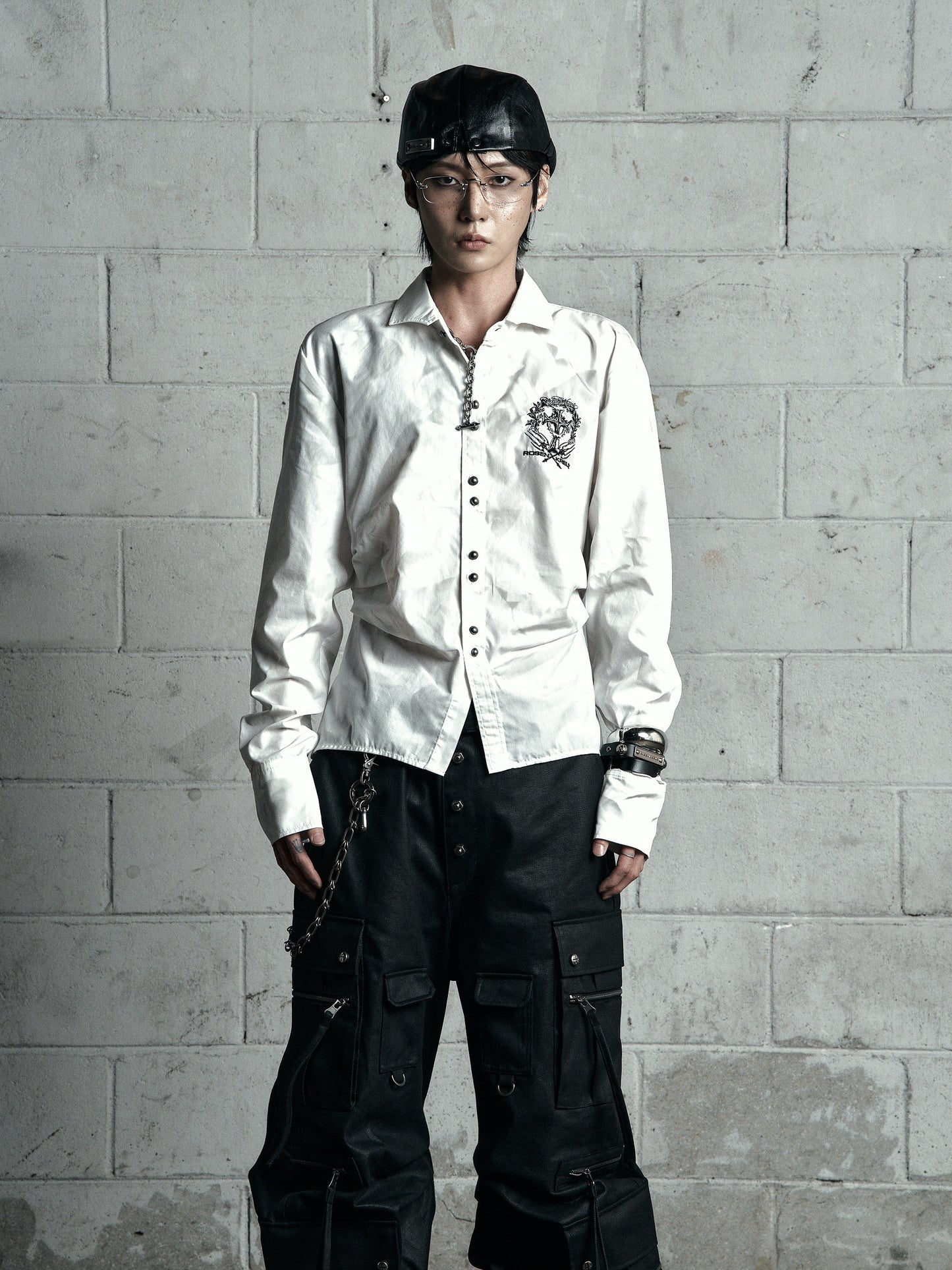 【ROSEN KREUZ】BACK CROSS CROPPED SHIRT WHITE