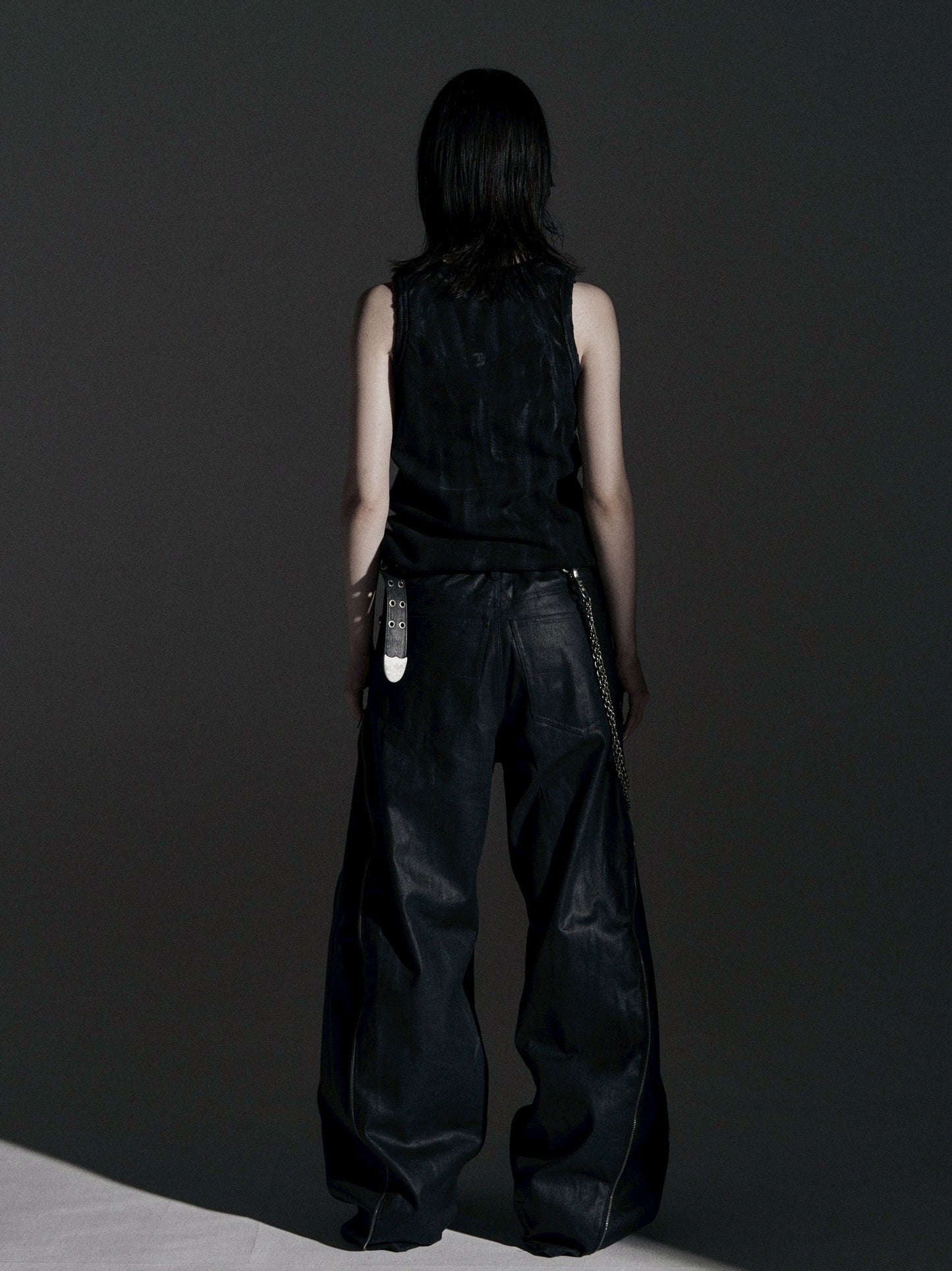 【ROSEN KREUZ】ZIP WIDE BAGGY PANTS (COATING)