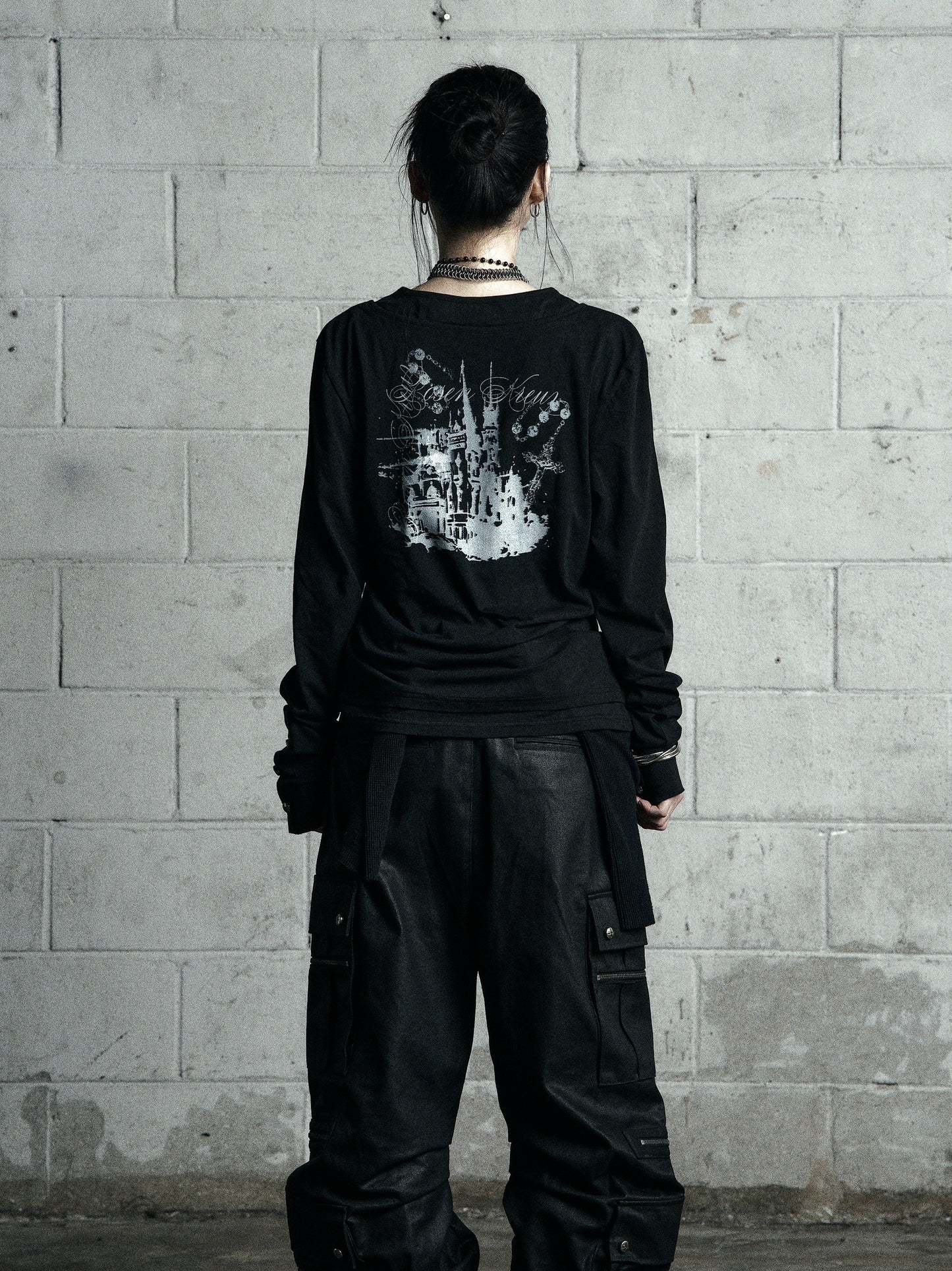 【ROSEN KREUZ】BTIGHT FIT LAYERED LONG SLEEVES BLACK