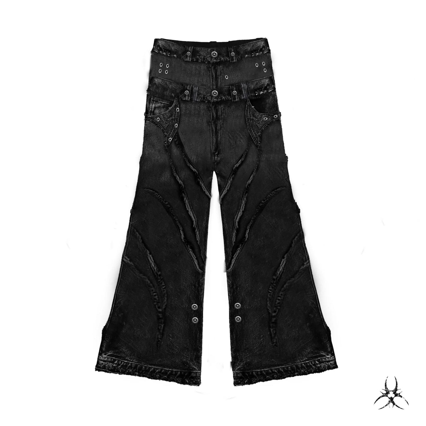 【COZY】"00 KNIGHT CLUB BAGGY FLARE JEANS"