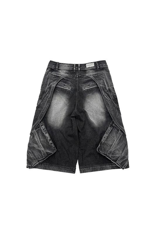 【BLR BLUER】 BERMUDA WASHED DENIM PANTS