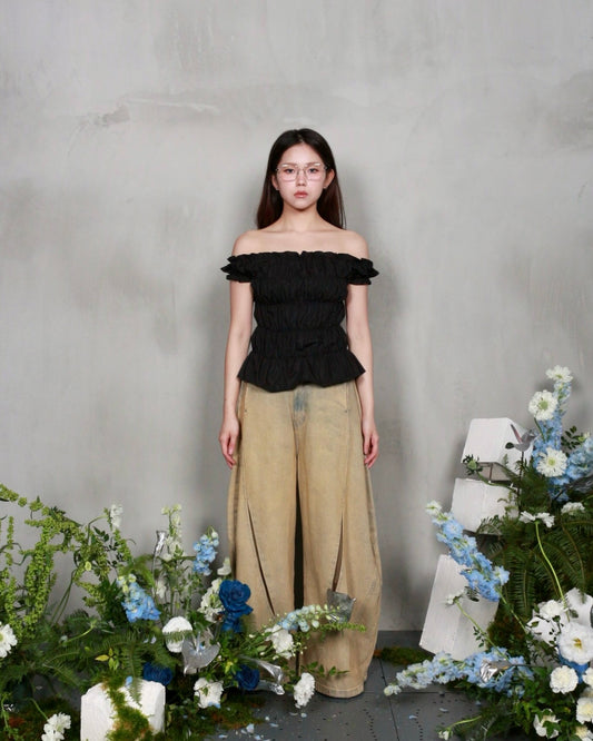 【BUNNYHILL CONCEPT】LUDOVIC PANTS VER JEAN(水洗棕色)