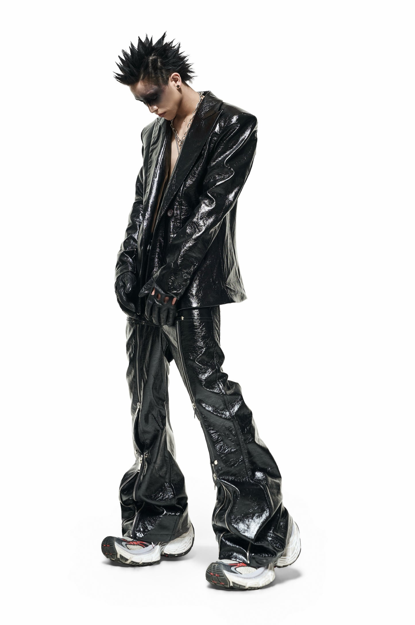 【RICH】Leather Flare Pants