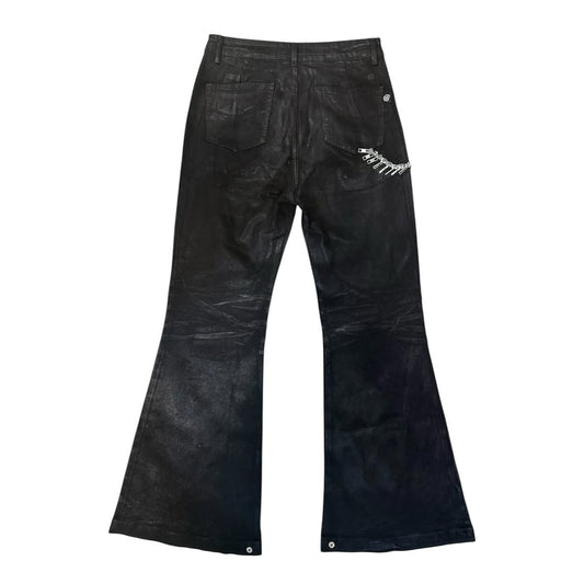 【LOIN ARMIS】Flare coating skewer chain jeans