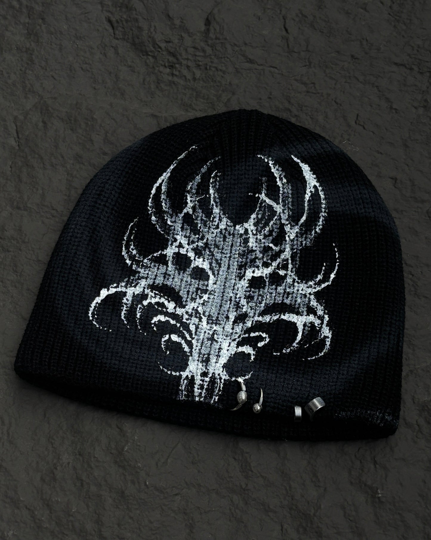 1 OF 1 HANDPAINTED BEANIE 001