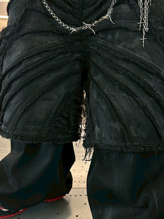 【THOUGHT WE FRIENDS】Double layered demon pants