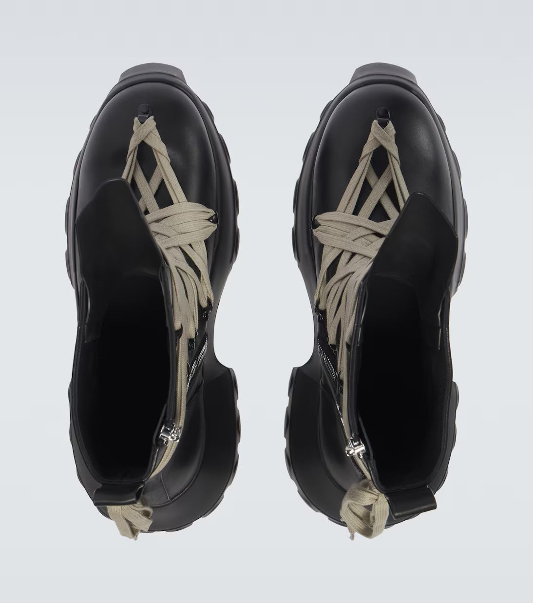 【RICK OWENS】Megalace Mega Tractor lace-up boots