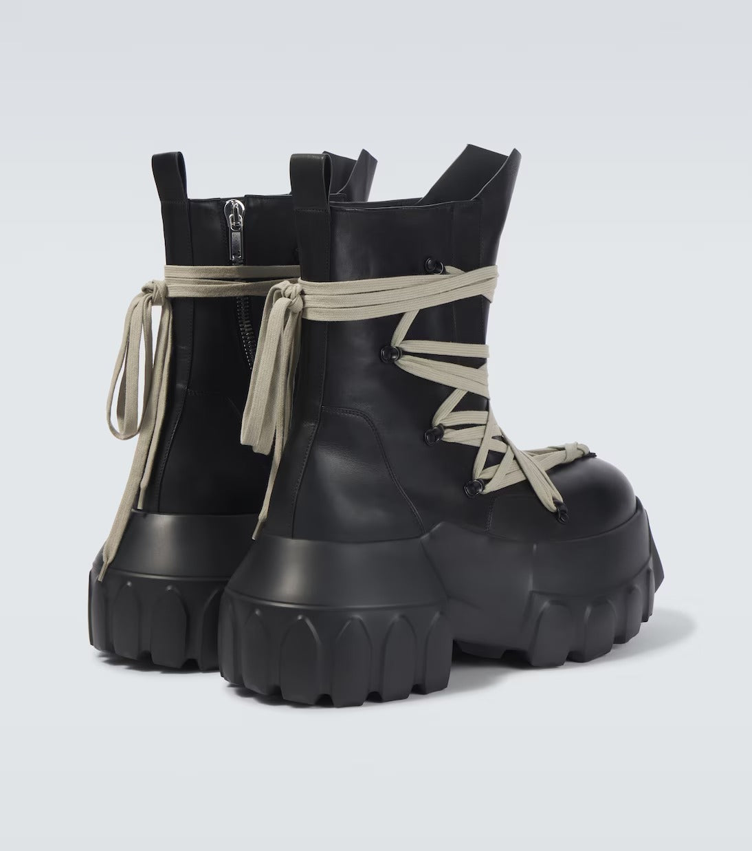 【RICK OWENS】Megalace Mega Tractor lace-up boots