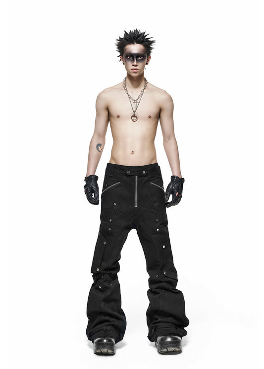 【RICH】 Dark Knight Flare Pants