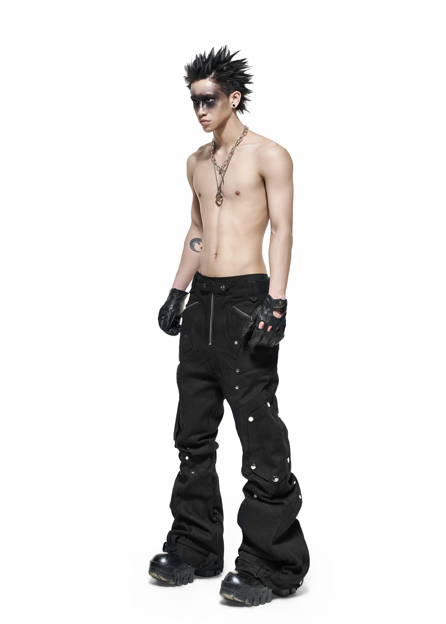 【RICH】 Dark Knight Flare Pants