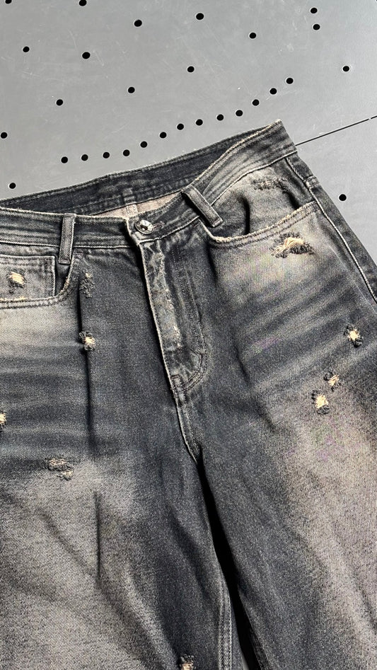 【BLR BLUER】SIDE SNAP DENIM PANTS- INDIGO