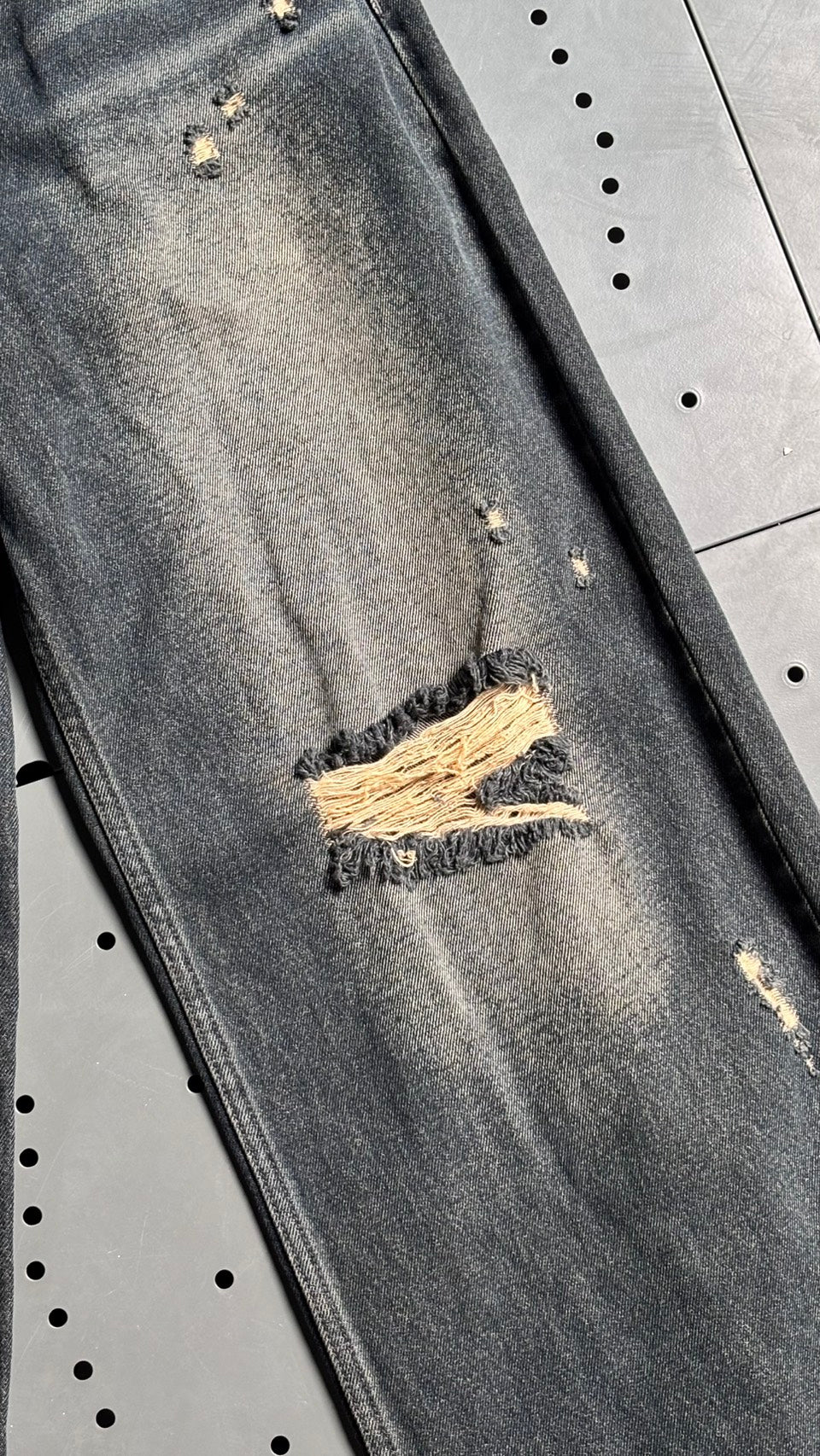 【BLR BLUER】SIDE SNAP DENIM PANTS- INDIGO