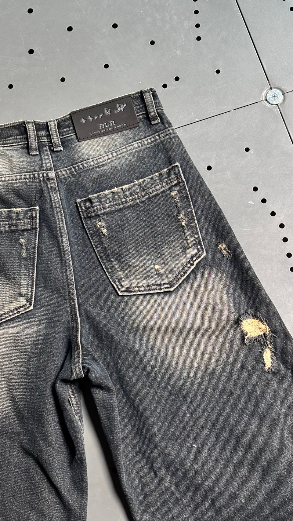 【BLR BLUER】SIDE SNAP DENIM PANTS- INDIGO