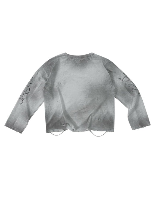 【TRAPPER CLUB】REGULAR LONG SLEEVE TEE WHITE ECLIPSE