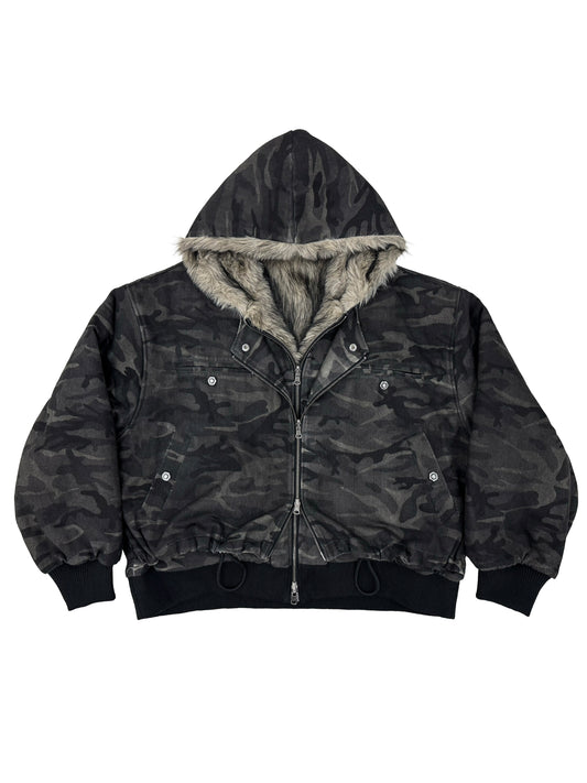 【ROSEN KREUZ】LAYERED REVERSIBLE FUR BLOUSON (BEIGE)