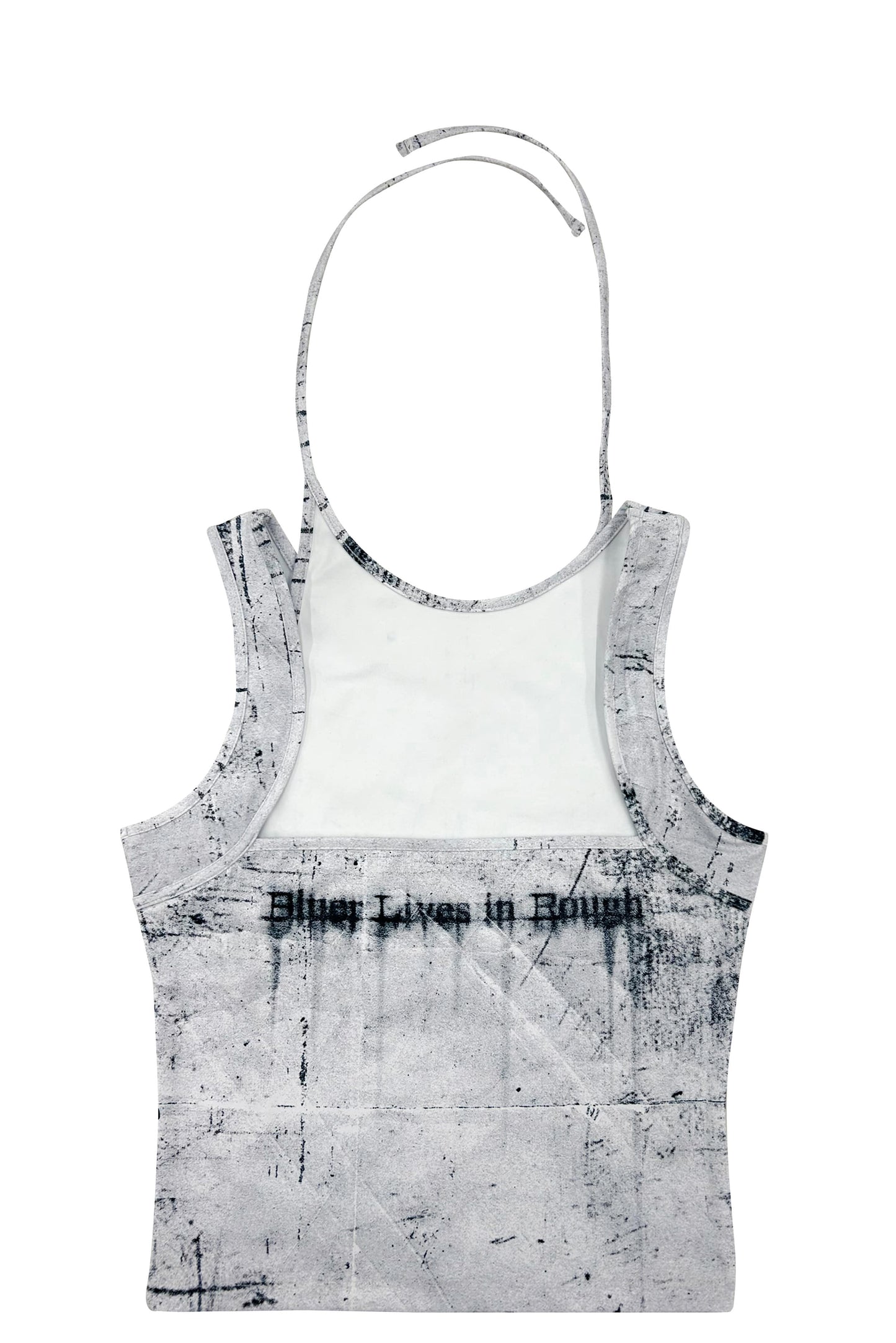 【BLR BLUER】 PRINTED WHITE SLEEVELESS White