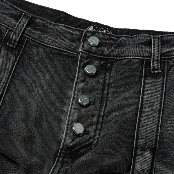 【THUG CLUB】Line GOB Denim Pants (black)