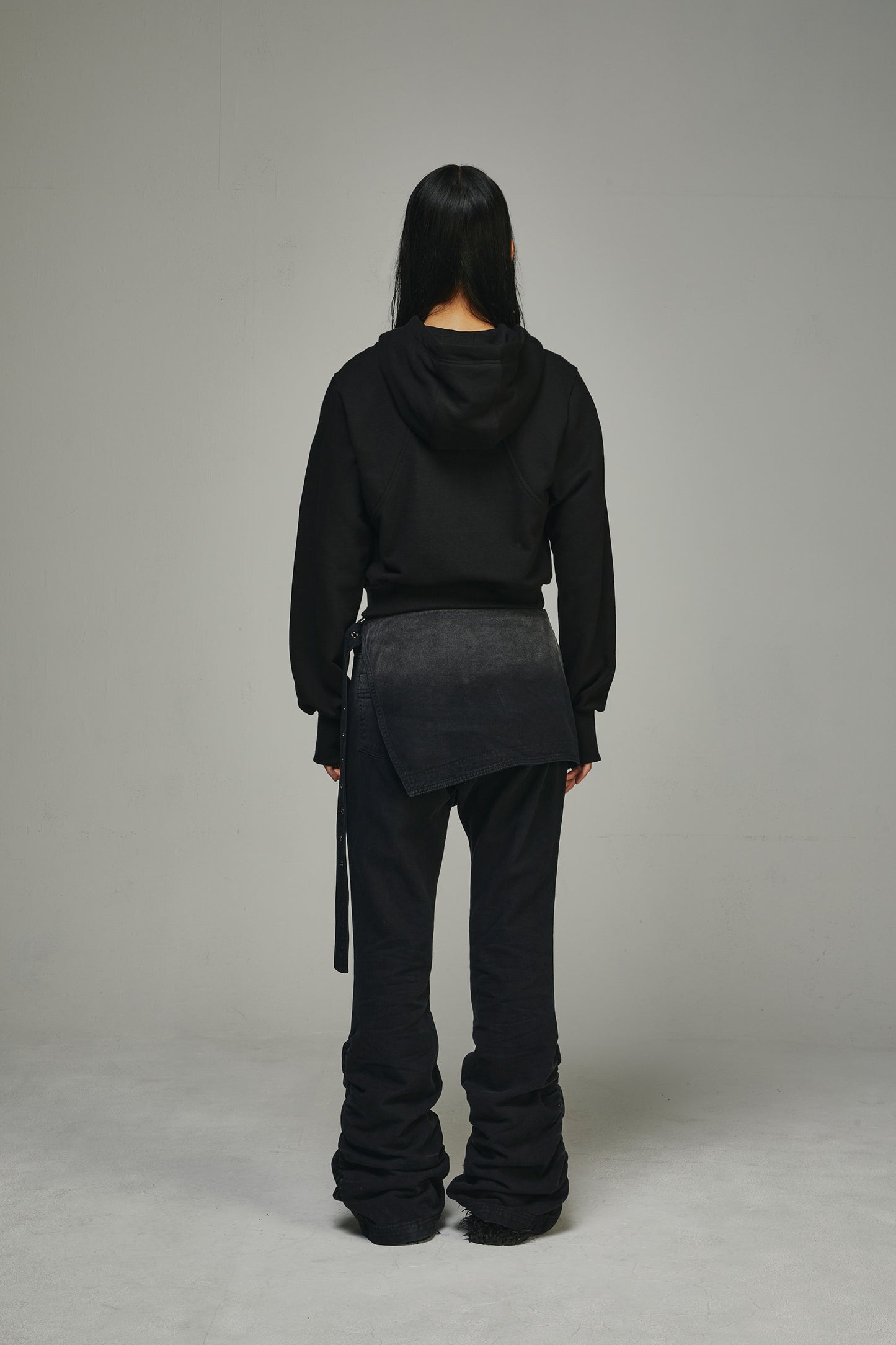 【BLR BLUER】Dyed Eyelet Belt Skirt Shirring Pants