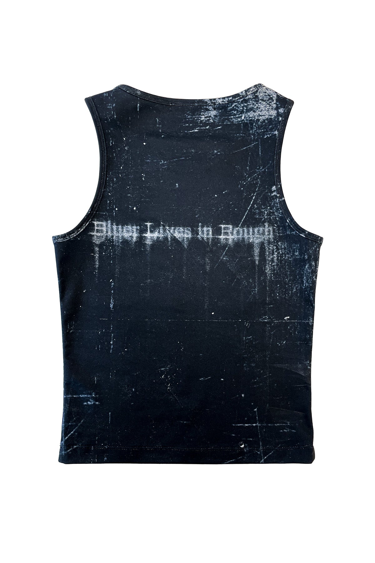 【BLR BLUER】BLR Printed Black Sleeveless