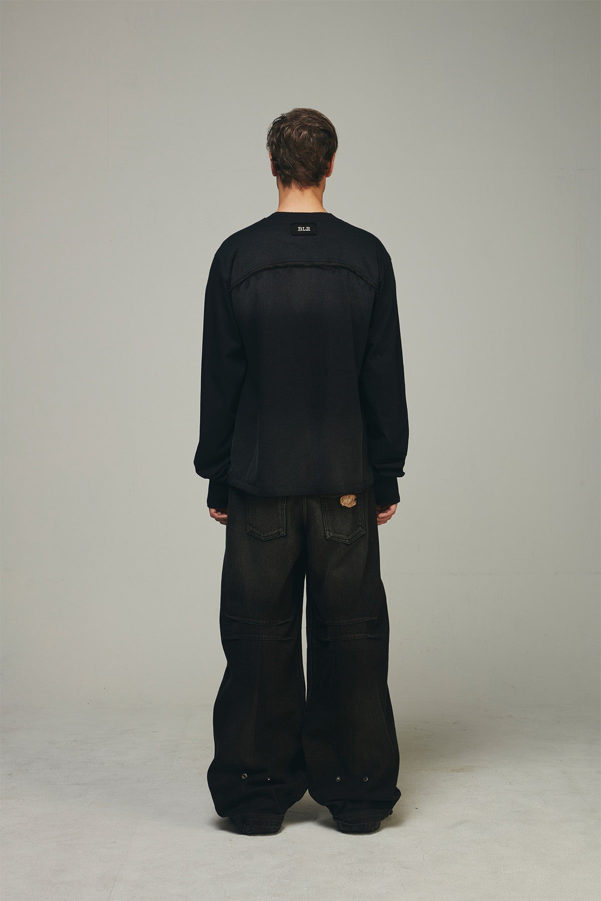 【BLR BLUER】Destroyed Back Gradation Washing Long Sleeve