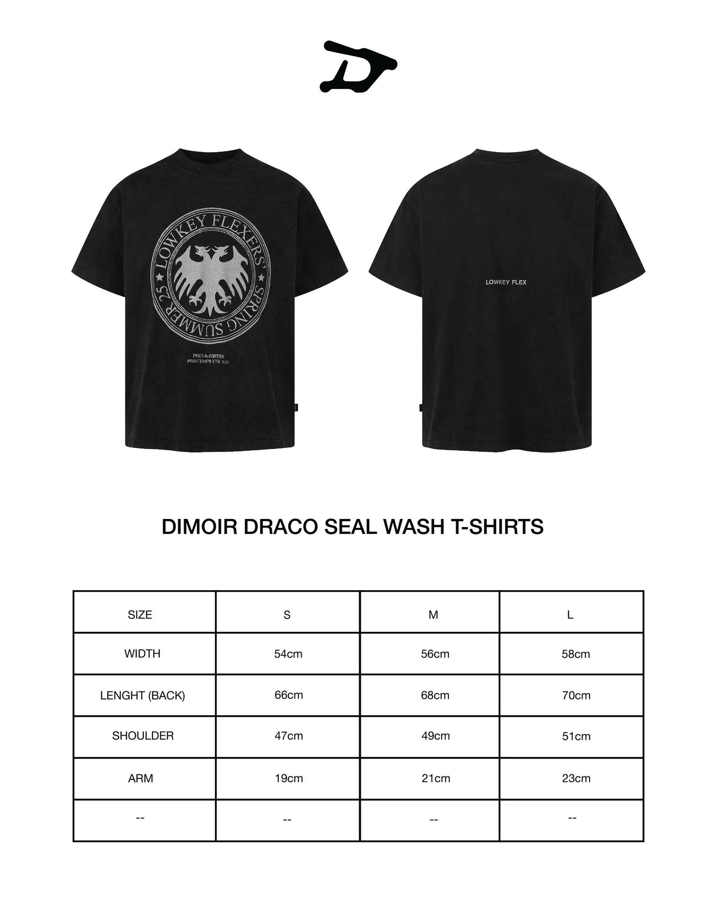 【DIMOIR】DRACO SEAL Washed T-Shirts