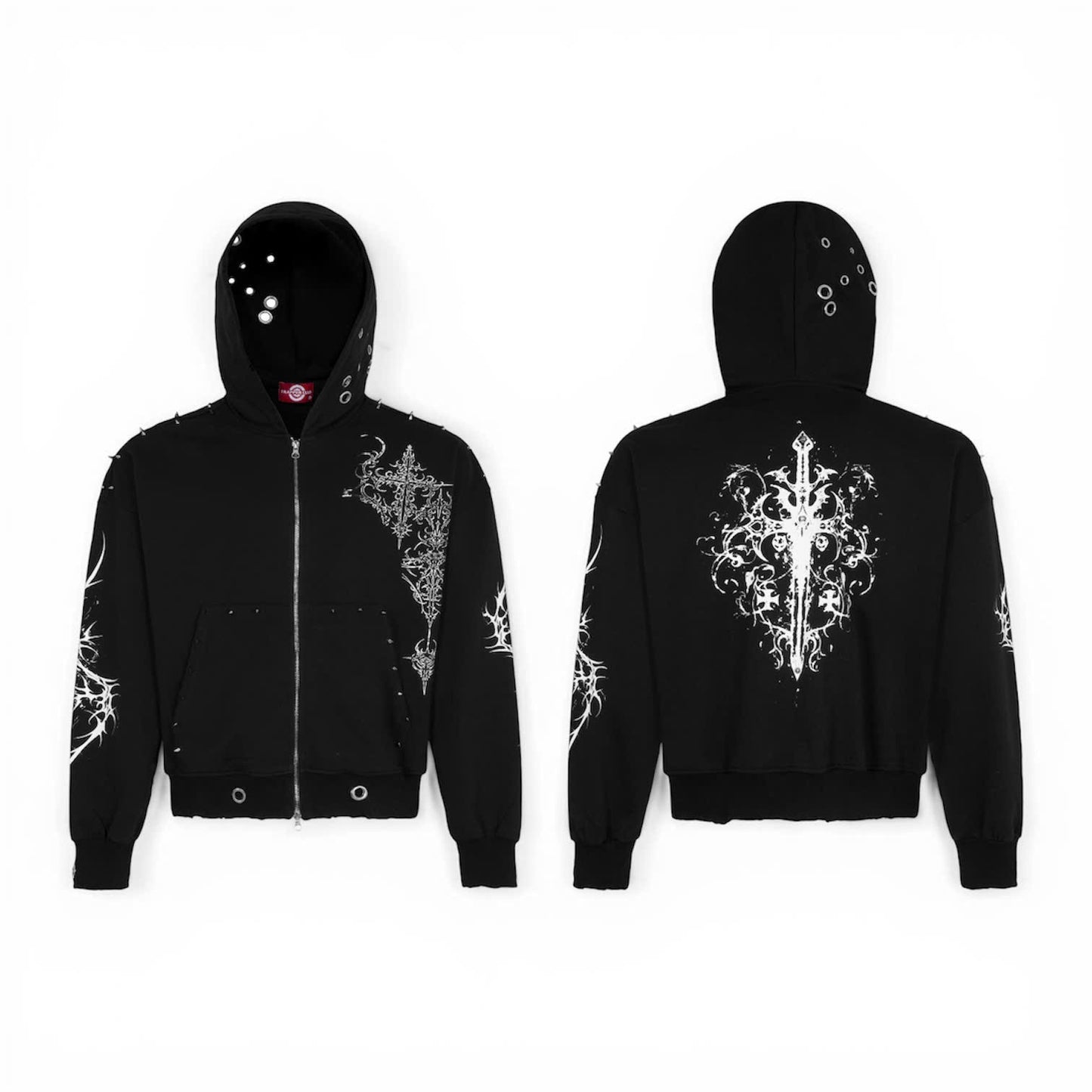 "CYBER" HOODIE LIMITED BROWN(BLACK)