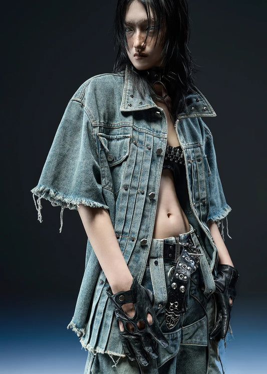 【RICH】DENIM WASHED OVER SHIRT