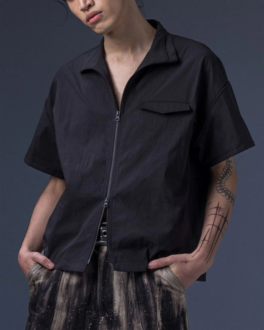 【JIMMY GUTSON】Modular – Elytra Dual-Zip Short Top(black)