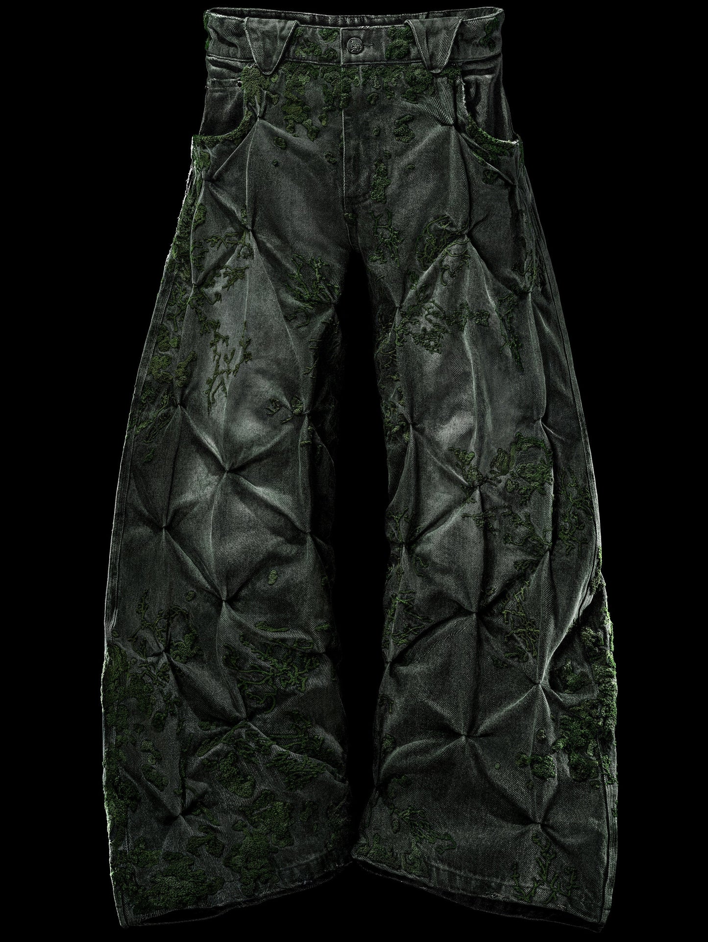 【BADSON】MOSS 'OVERGROWTH' DENIM PANTS