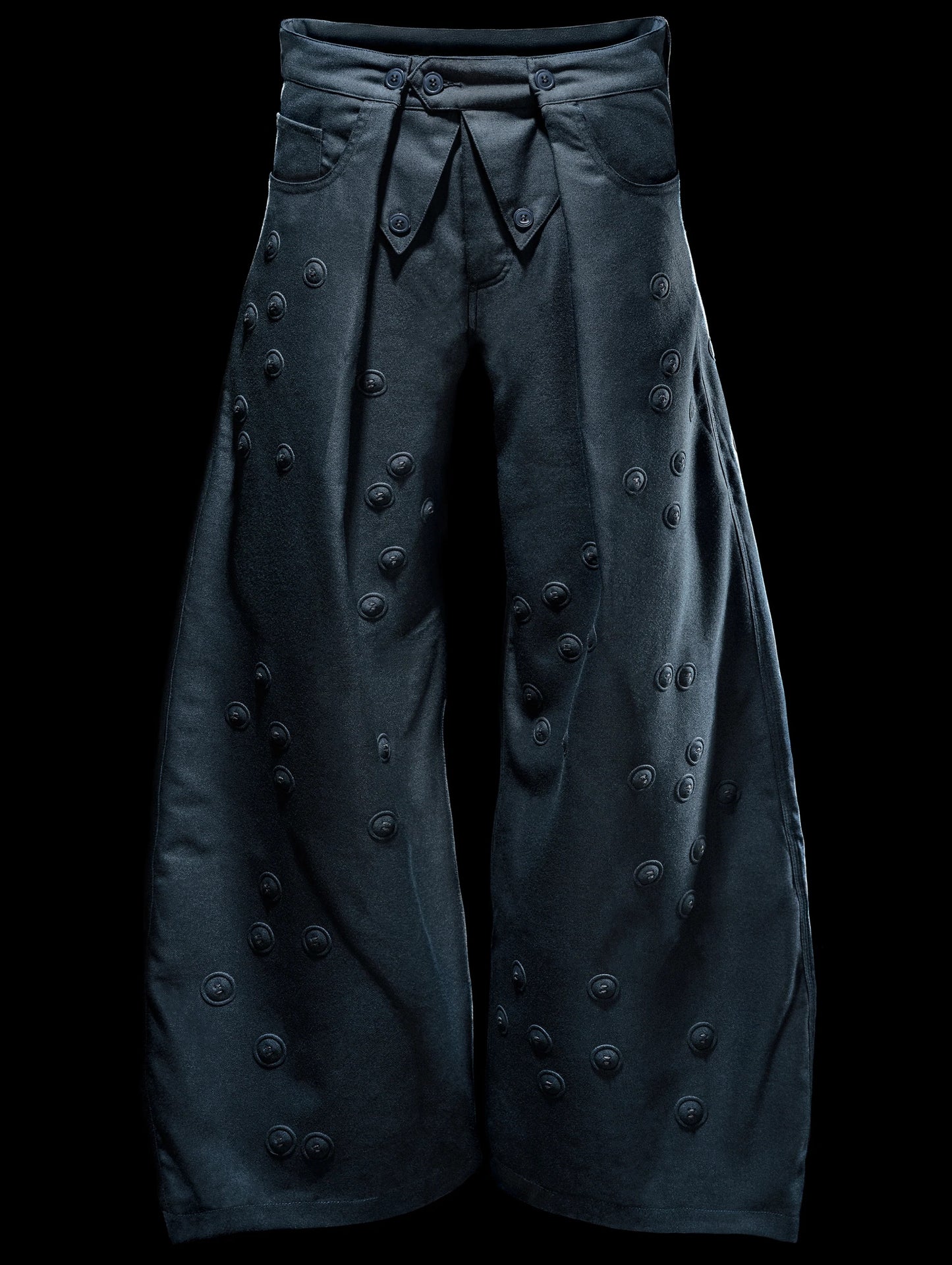 【BADSON】'BUTTONS' PLEATED PANTS